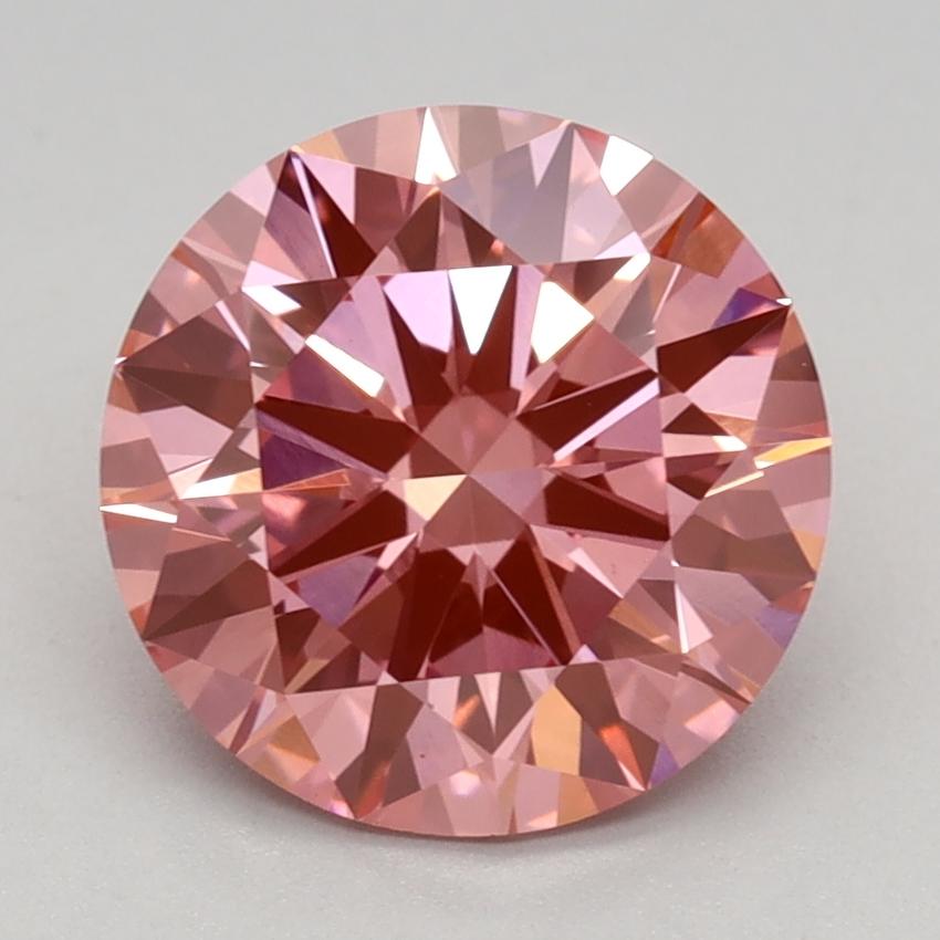 2.01 Ct. Fancy Vivid Pink Round Lab Grown Diamond