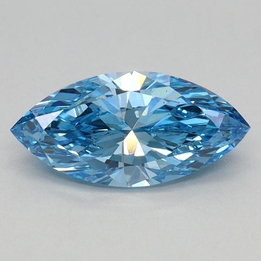 0.67 Ct. Fancy Vivid Blue Marquise Lab Grown Diamond
