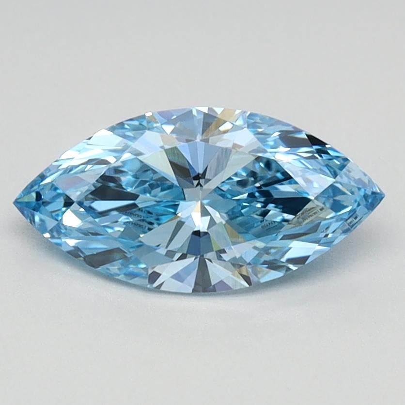 0.80 Ct. Fancy Vivid Blue Marquise Lab Grown Diamond