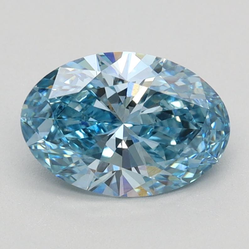1.10 Ct. Fancy Vivid Blue Oval Lab Grown Diamond