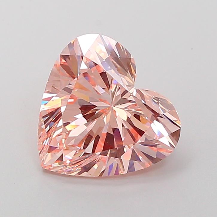 4.01 Ct. Fancy Intense Pink Heart Lab Grown Diamond