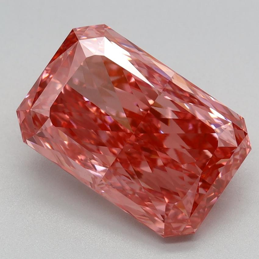 3.69 Ct. Fancy Vivid Pink Radiant Lab Grown Diamond