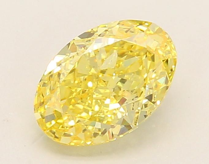 1.35 Ct. Fancy Vivid Yellow Oval Lab Grown Diamond