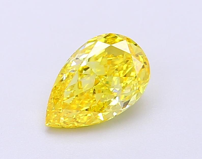1.01 Ct. Fancy Vivid  Yellow Pear Lab Grown Diamond