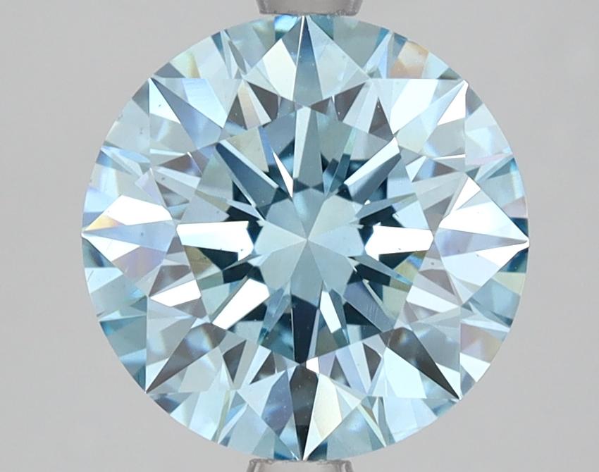 3.05 Ct. Fancy Vivid  Blue Round Lab Grown Diamond