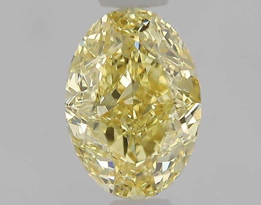 1.09 Ct. Fancy Intense  Yellow Oval Lab Grown Diamond