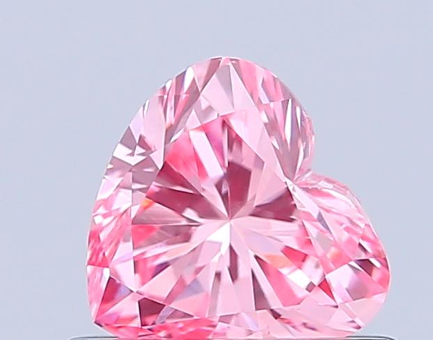 0.54 Ct. Fancy Vivid Pink Heart Lab Grown Diamond