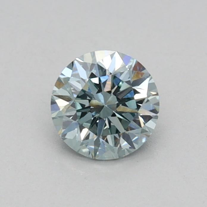 0.33 Ct. Fancy Intense Greenish Blue Round Lab Grown Diamond