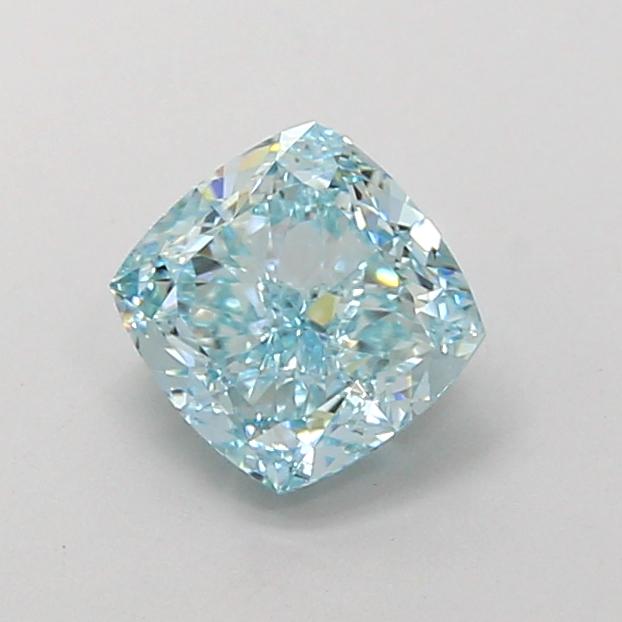 1.35 Ct. Fancy Vivid Blue Cushion Lab Grown Diamond