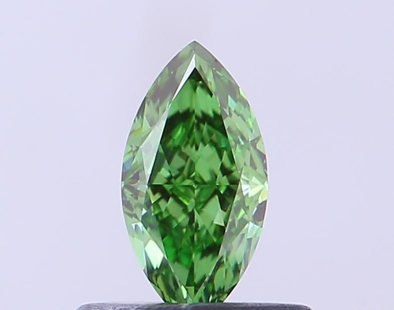 0.41 Ct. Fancy Vivid  Green Marquise Lab Grown Diamond