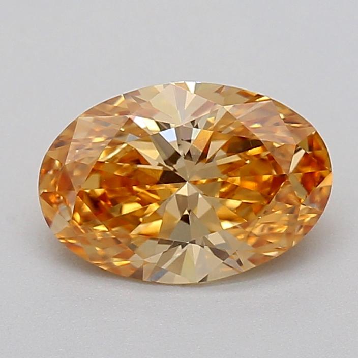 1.07 Ct. Fancy Intense Yellow Orange Oval Lab Grown Diamond