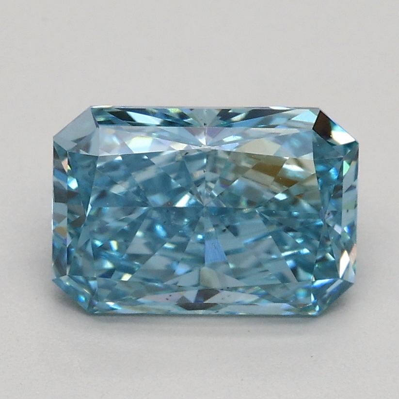 1.21 Ct. Fancy Vivid Blue Radiant Lab Grown Diamond