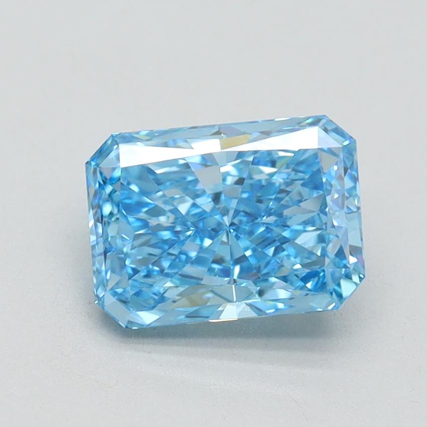 1.50 Ct. Fancy Vivid Blue Radiant Lab Grown Diamond