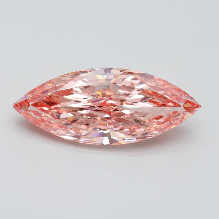 9.06 Ct. Fancy Vivid Pink Marquise Lab Grown Diamond