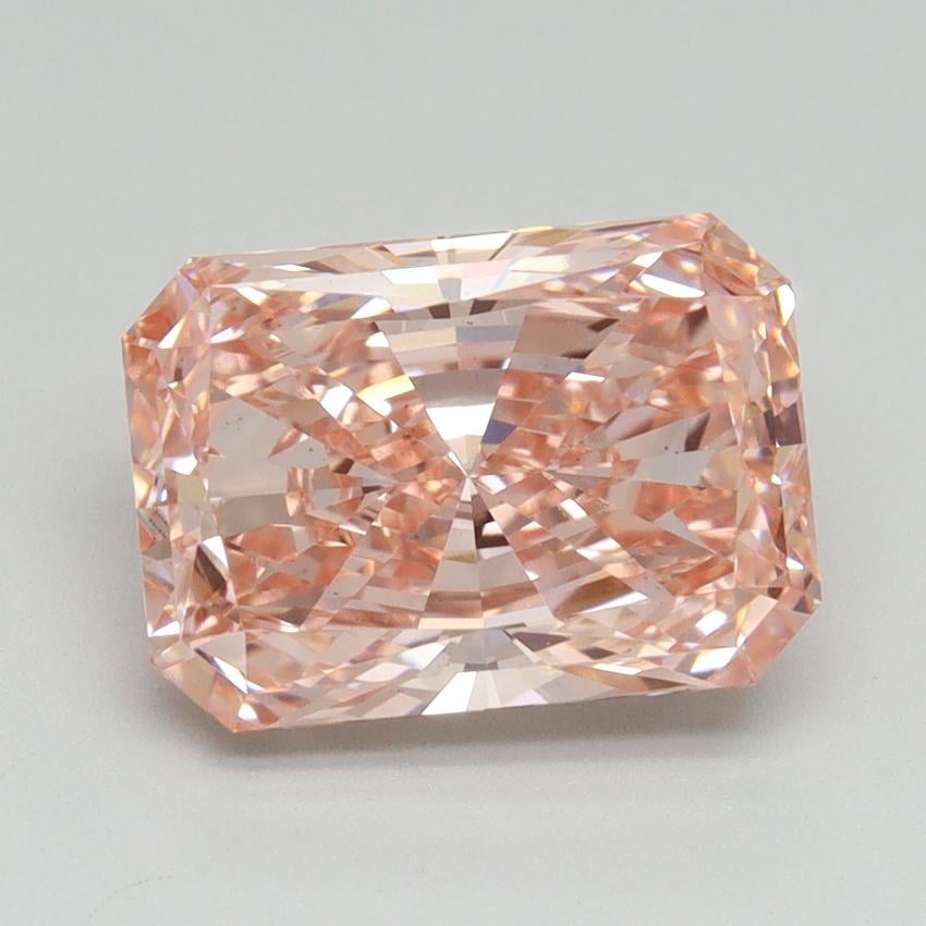 3.19 Ct. Fancy Vivid Pink Radiant Lab Grown Diamond