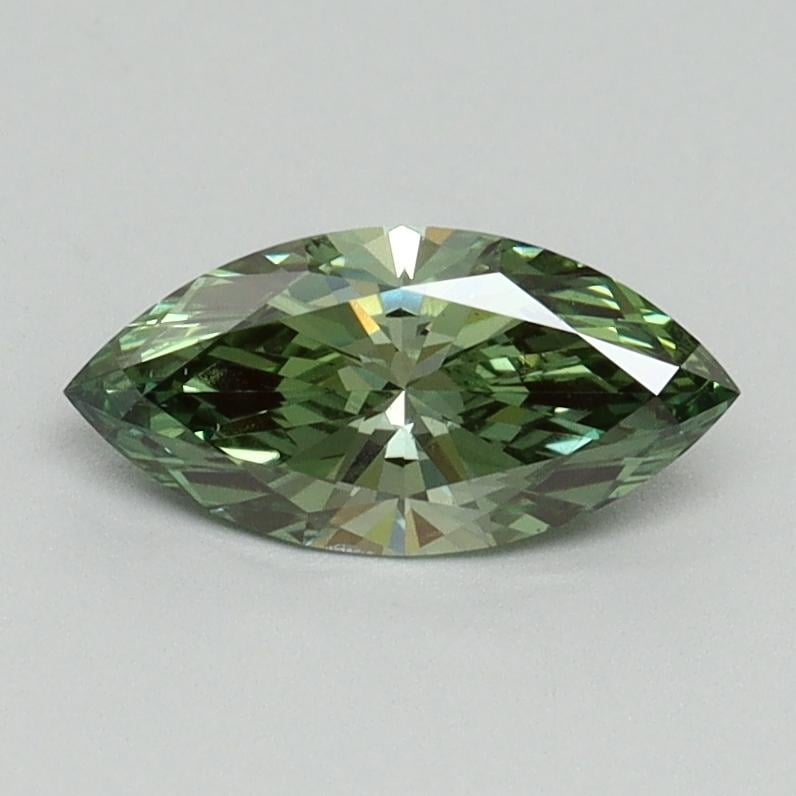 0.60 Ct. Fancy Vivid Green Marquise Lab Grown Diamond