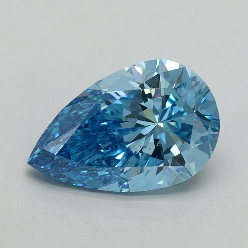 1.51 Ct. Fancy Vivid Blue Pear Lab Grown Diamond