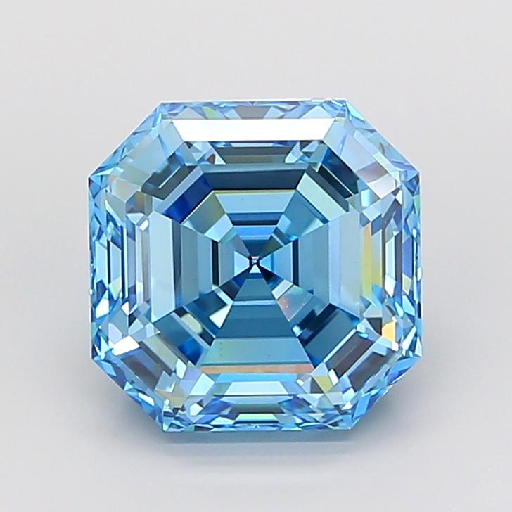 10.05 Ct. Fancy Vivid  Blue Asscher Lab Grown Diamond