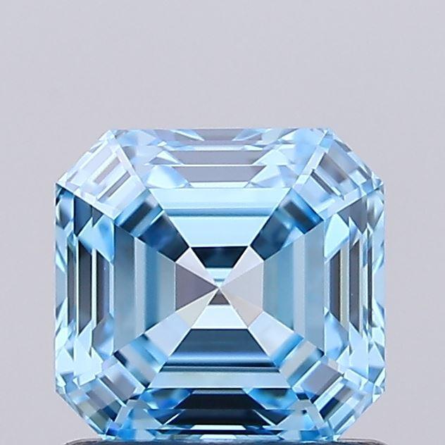 1.01 Ct. Fancy Vivid  Blue Asscher Lab Grown Diamond