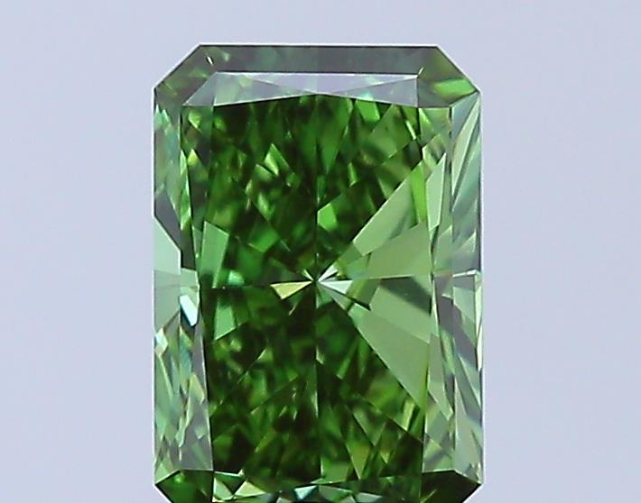 0.94 Ct. Fancy Vivid Green Radiant Lab Grown Diamond