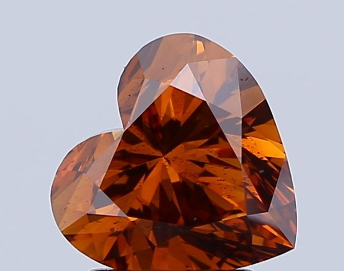 2.01 Ct. Fancy Vivid Orange Heart Lab Grown Diamond