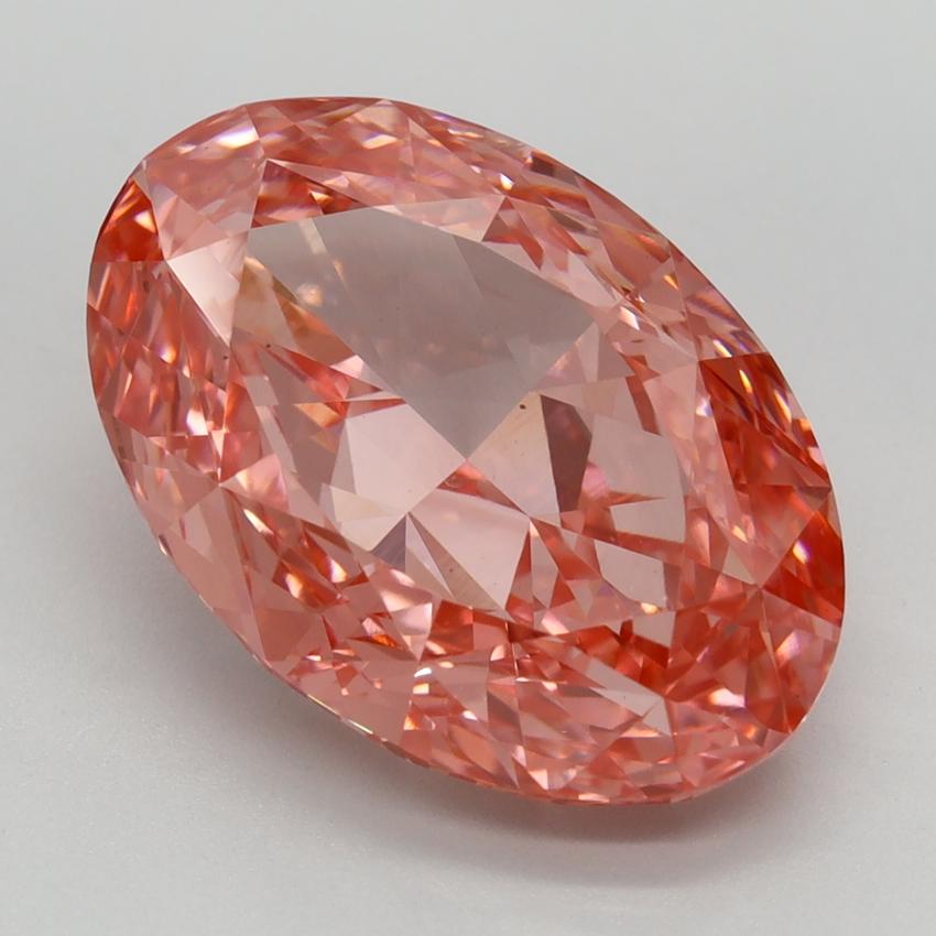 6.20 Ct. Fancy Vivid Pink Oval Lab Grown Diamond