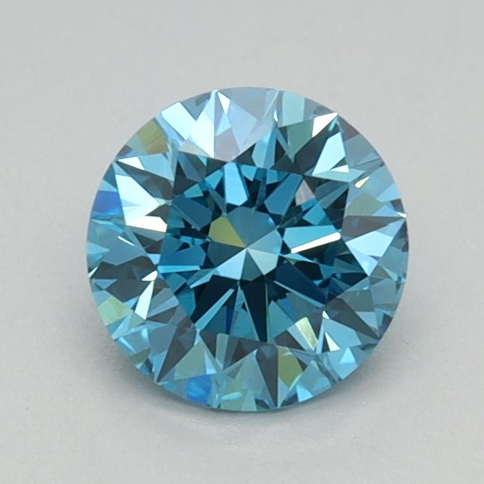 0.66 Ct. Fancy Vivid Blue Round Lab Grown Diamond