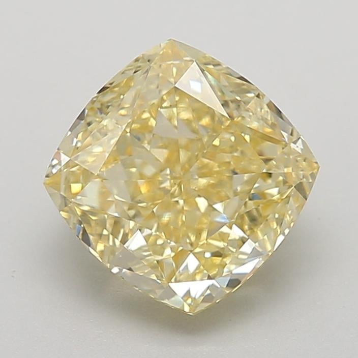 3.18 Ct. Fancy Intense Yellow Cushion Lab Grown Diamond