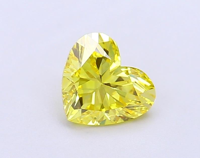 1.03 Ct. Fancy Vivid Yellow Heart Lab Grown Diamond