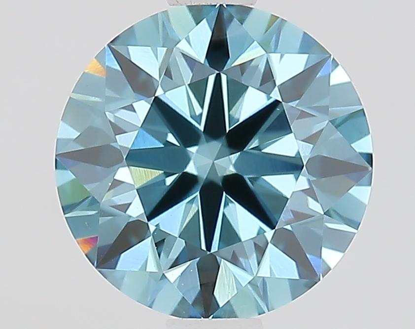 1.51 Ct. Fancy Vivid Blue Round Lab Grown Diamond