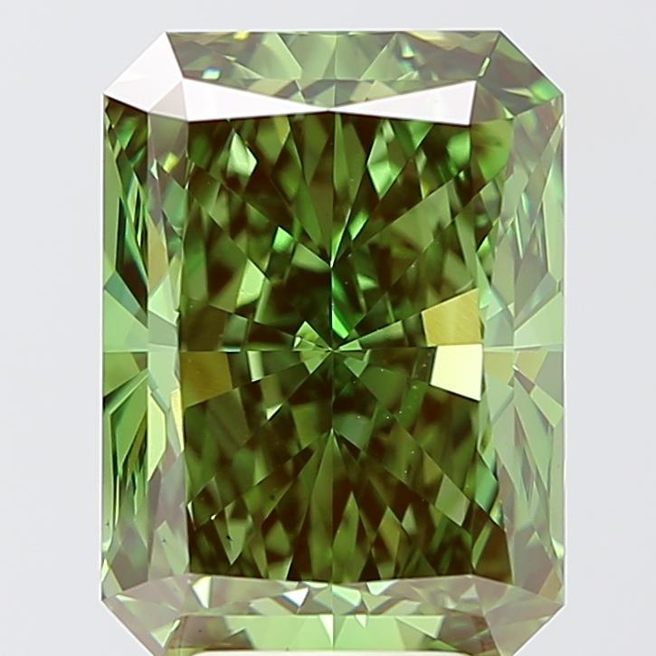 5.98 Ct. Fancy Vivid Green Radiant Lab Grown Diamond