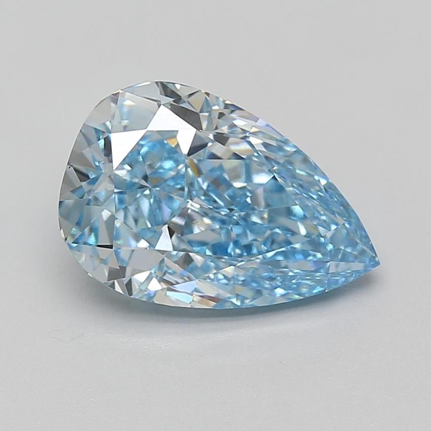 4.05 Ct. Fancy Vivid Blue Pear Lab Grown Diamond