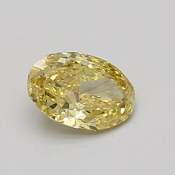 0.52 Ct. Fancy Vivid Yellow Oval Lab Grown Diamond