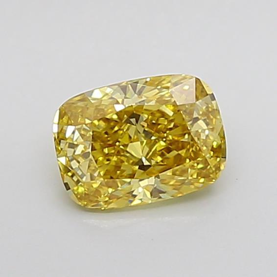1.02 Ct. Fancy Vivid Yellow Cushion Lab Grown Diamond