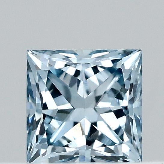 0.32 Ct. Fancy Vivid Blue Princess Lab Grown Diamond