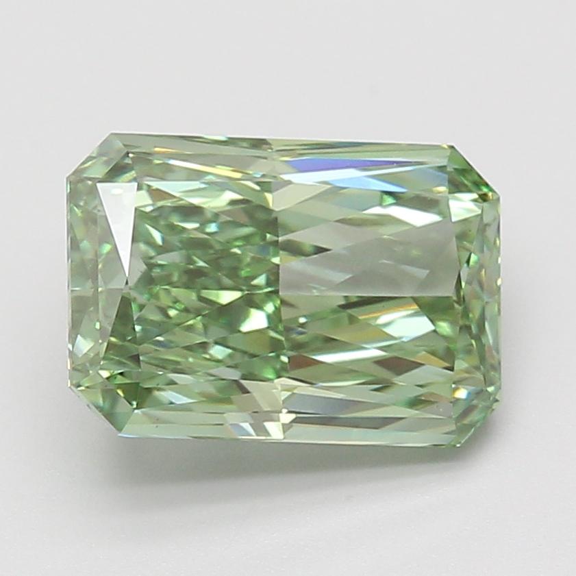 4.07 Ct. Fancy Vivid Green Radiant Lab Grown Diamond