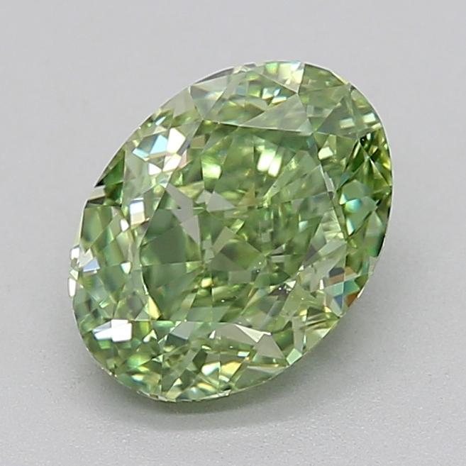 2.00 Ct. Fancy Vivid  Green Oval Lab Grown Diamond
