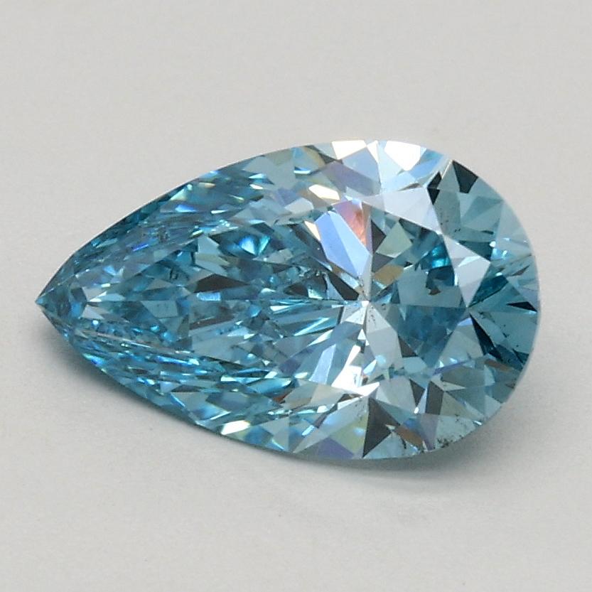 1.01 Ct. Fancy Vivid Blue Pear Lab Grown Diamond