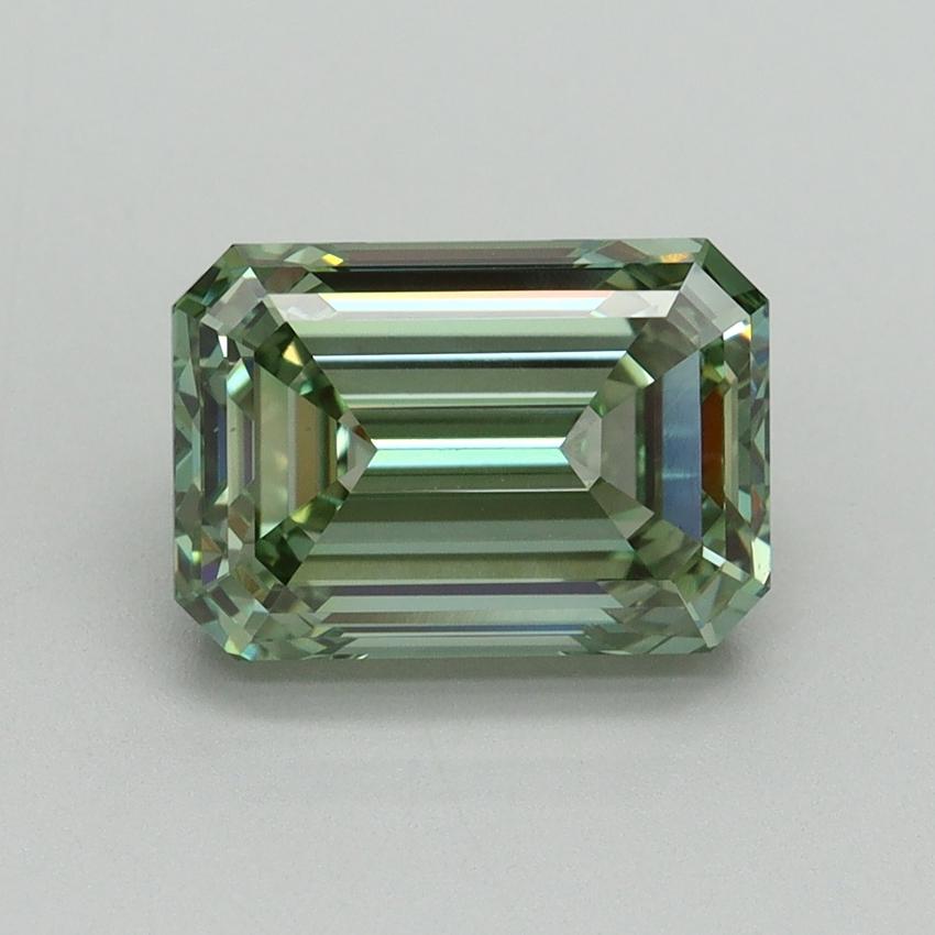 3.08 Ct. Fancy Vivid Green Emerald Lab Grown Diamond