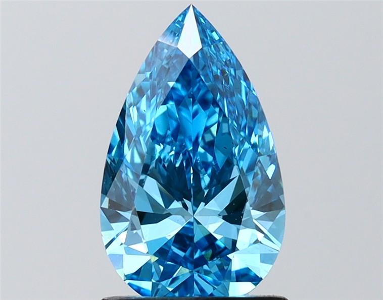 1.54 Ct. Fancy Vivid  Blue Pear Lab Grown Diamond