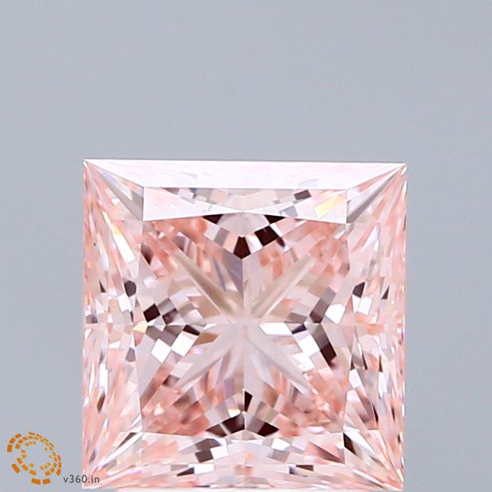 2.55 Ct. Fancy Intense Pink Princess Lab Grown Diamond