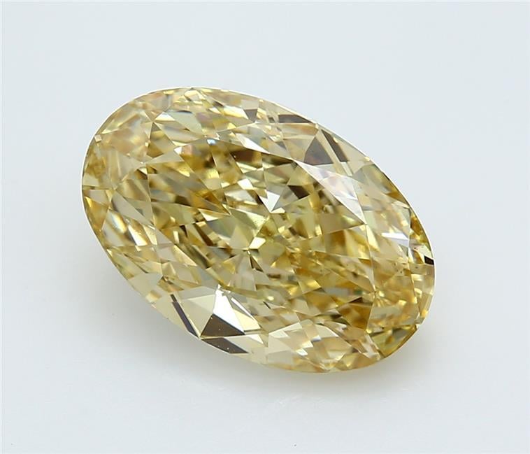 5.02 Ct. Fancy  Yellow Oval Lab Grown Diamond