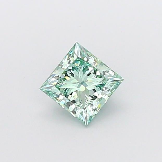 1.04 Ct. Fancy Vivid Green Princess Lab Grown Diamond
