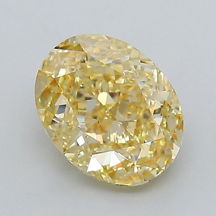2.51 Ct. Fancy Intense  Yellow Oval Lab Grown Diamond