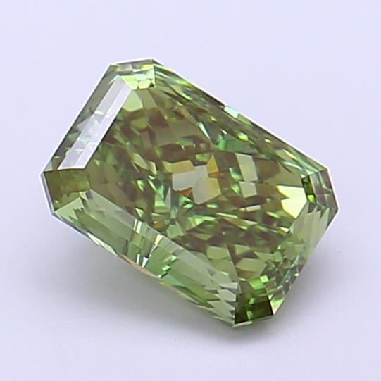 1.03 Ct. Fancy Vivid Green Radiant Lab Grown Diamond