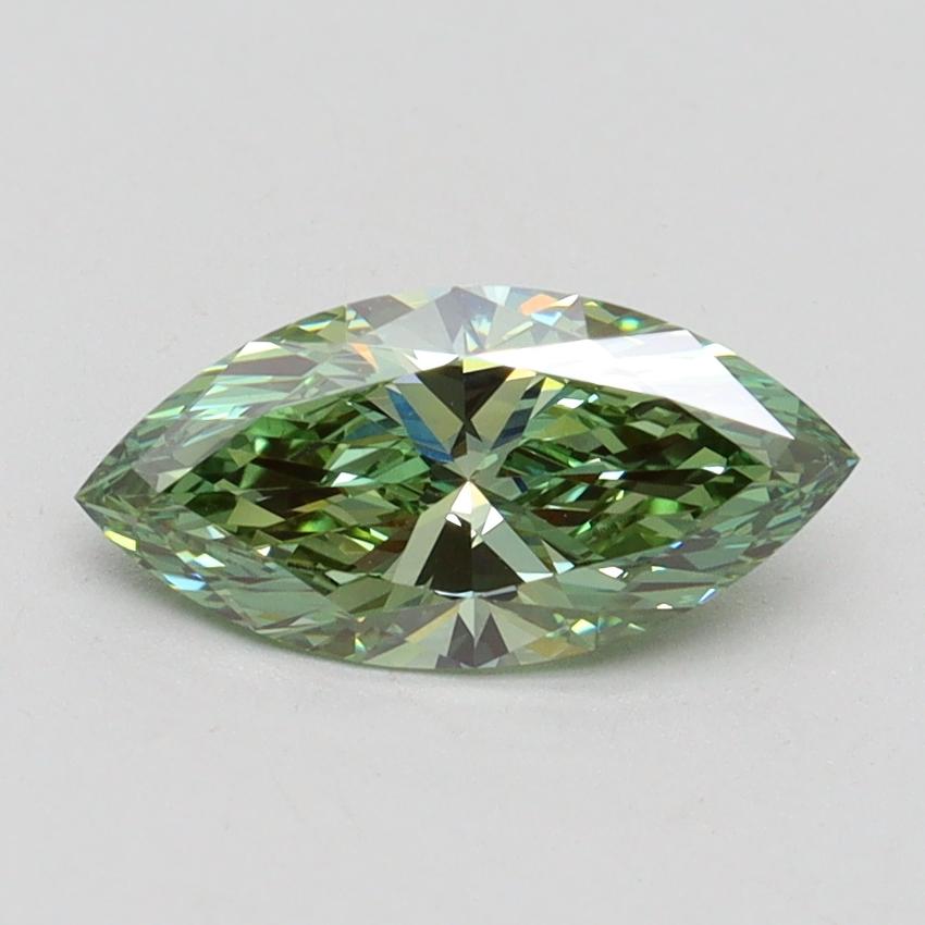 1.02 Ct. Fancy Vivid Green Marquise Lab Grown Diamond