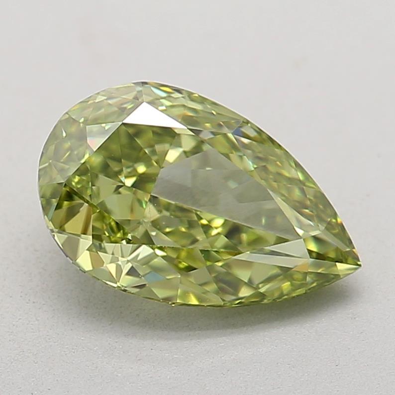 1.07 Ct. Fancy Vivid Green Pear Lab Grown Diamond