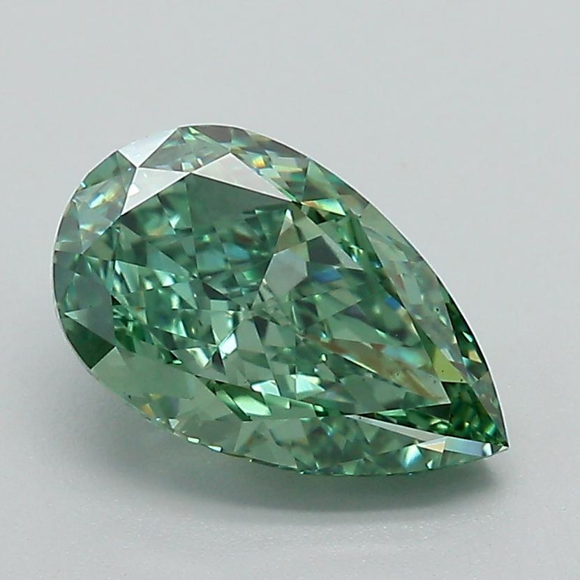 2.02 Ct. Fancy Vivid Green Pear Lab Grown Diamond