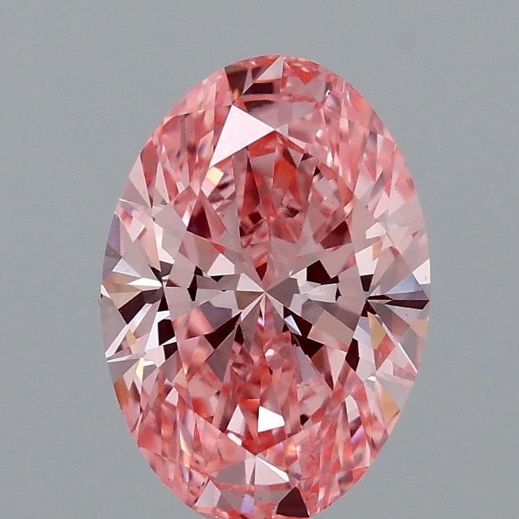 1.56 Ct. Fancy Vivid Pink Oval Lab Grown Diamond