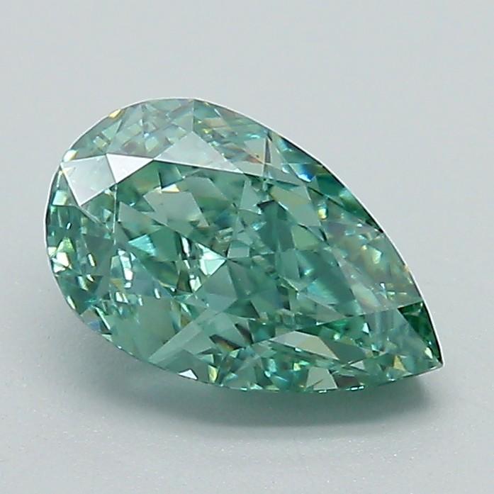 1.27 Ct. Fancy Vivid Green Pear Lab Grown Diamond